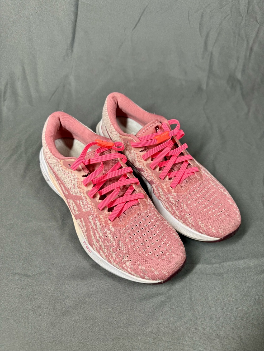 Asics Pink Knit Women's Running Shoes